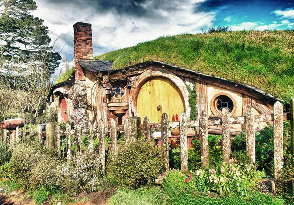 Hobbiton Gyűrűk Ura Zéland Északi Sziget Matamata — Stock Fotó