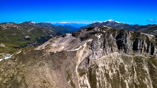 Yaz Mevsiminde Grossglockner Alpin Dağları Dan Hava Manzarası — Stok fotoğraf