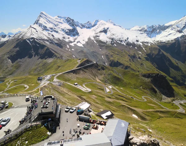 Vista Aérea Panorámica Grossglockner Desde Edelweiss Spitze Austria — Foto de Stock