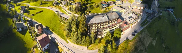 Panorámás Légi Kilátás Heiligenblut Osztrák Alpok Közelében Grossglockner — Stock Fotó