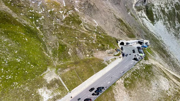 Grossglockner Alpin Hágó Nyári Szezonban Légi Kilátás Drón — Stock Fotó