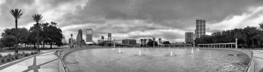 Florida, Friendship Fountain 'dan Jacksonville' in panoramik manzarası - ABD Panoramik Manzarası.