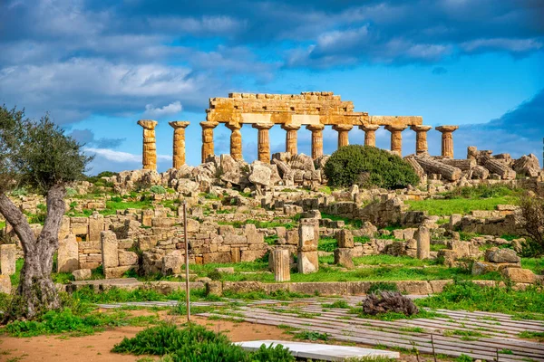 Ερείπια Σελινούντας Αρχαιολογικός Χώρος Και Αρχαία Ελληνική Πόλη Στη Σικελία — Φωτογραφία Αρχείου