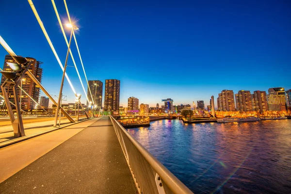 Rotterdam Netherlands April 2015 Buildings City Center Beautiful Spring Night — Stock Photo, Image