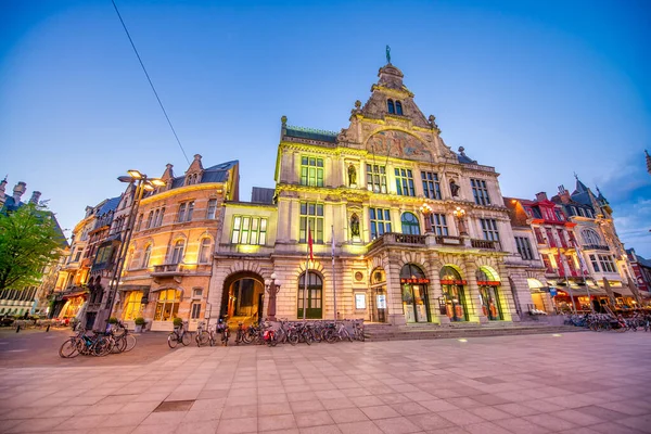 Ghent Belgien April 2015 Blick Auf Den Graslei Kai Und — Stockfoto