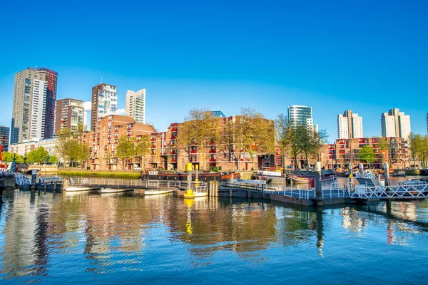 Rotterdam Niederlande April 2015 Gebäude Aus Dem Stadthafen Einem Schönen — Stockfoto