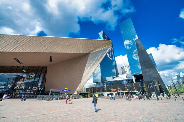 Rotterdam Pays Bas Avril 2015 Bâtiments Centre Ville Par Une — Photo