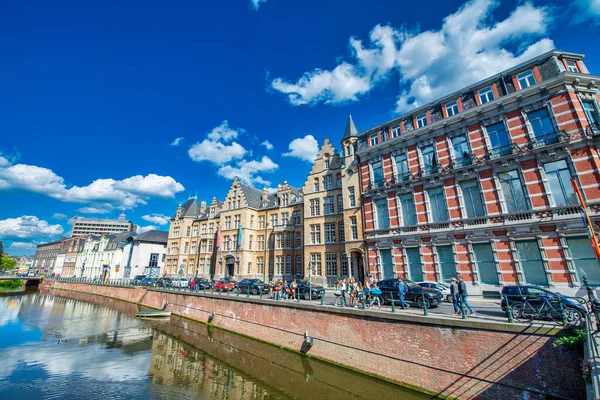 Ghent Belgien April 2015 Blick Auf Das Historische Stadtzentrum Von — Stockfoto