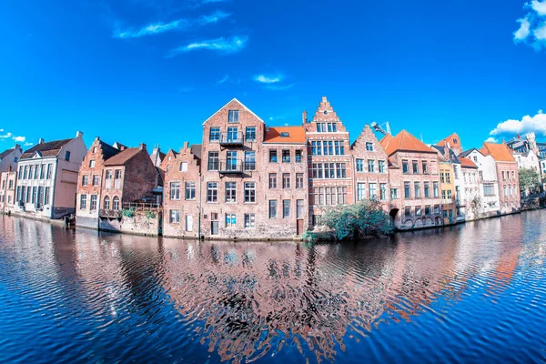 Uitzicht Graslei Leie Het Historische Centrum Van Gent België Architectuur — Stockfoto