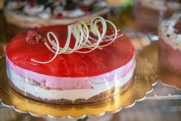 Leckerer Kuchen Einer Konditorei — Stockfoto