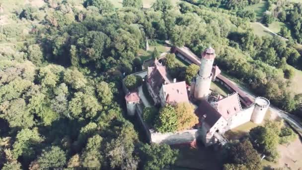 Castillo de Bamberg Altenburg en temporada de verano, Alemania. Vista desde el dron — Vídeo de stock