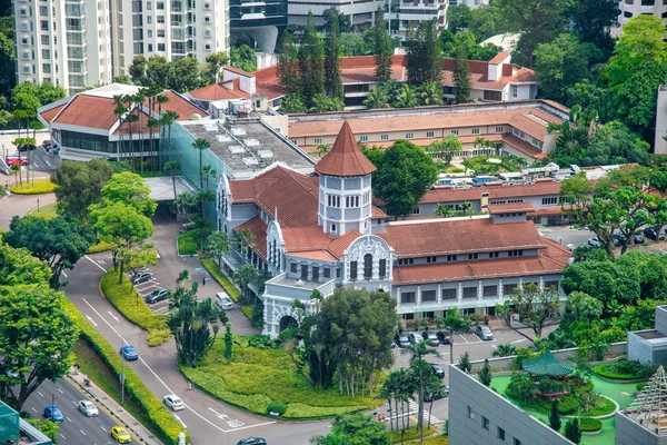 Singapur Hotel Und Park Luftaufnahme — Stockfoto