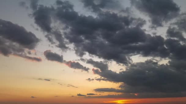 Time Lapse of a beautiful sunset, blue, orange and yellow colors — Stock Video
