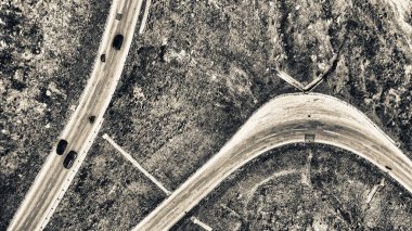 Grossglockner Alpin yolu yaz mevsiminde dağ geçidine, İHA 'dan hava manzaralı.