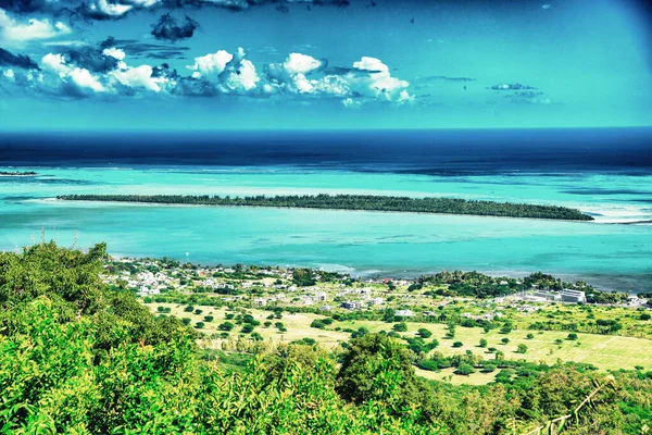 Ile Aux Benitiers Aerial View Mauritius — Stock Photo, Image