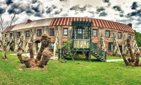 Boone Hall Plantation Gardens Panoramatický Výhled Panoramatický Výhled Jižní Karolínu — Stock fotografie