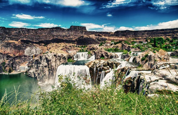 Incrível Vista Verão Cachoeiras Shoshone Idaho — Fotografia de Stock