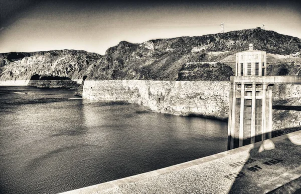 Mocná Rostlina Hoover Dam Letní Sezóně Usa — Stock fotografie