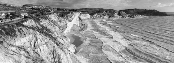 Vista Aérea Escalera Los Turcos Scala Dei Turchi Acantilado Rocoso — Foto de Stock