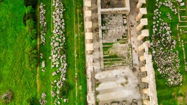 Selinunte Sicílie Itálie Acropolis Selinunte Jižním Pobřeží Sicílie Itálii Letecký — Stock fotografie