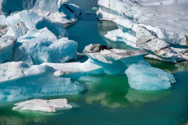 Icebergs Jokulsarlon Lagoon Southern Iceland — Fotografia de Stock