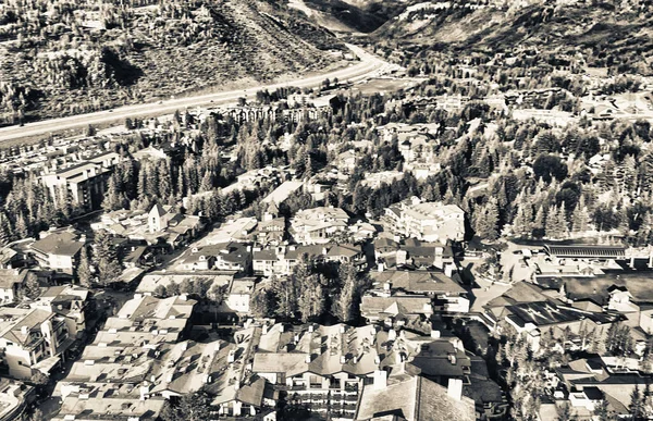 Panoramisch Uitzicht Vail Bij Zonsondergang Colorado Verenigde Staten — Stockfoto