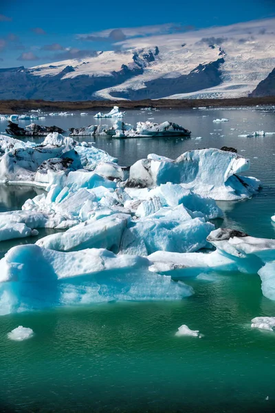 Jéghegyek Jokulsarlon Lagúnában Dél Izlandon — Stock Fotó