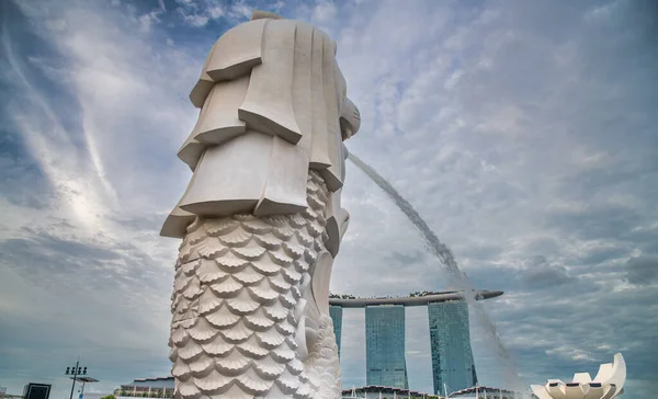 Singapore December 2019 Merlion Marina Bay City Symbol — Stock Photo, Image