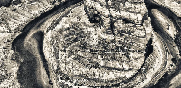 Widok Lotu Ptaka Horseshoe Bend Kanion Arizona — Zdjęcie stockowe