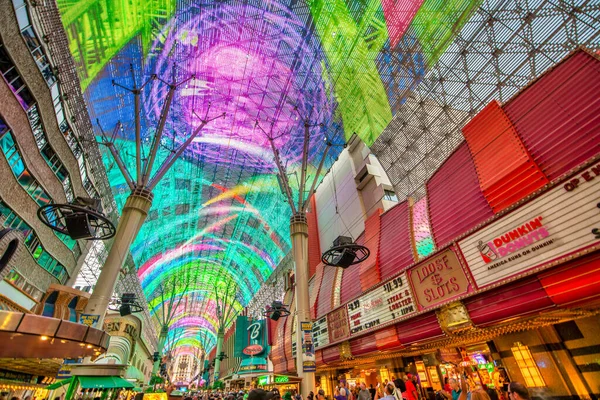 Las Vegas Juni 2018 Downtown Las Vegas Fremont Street Natten — Stockfoto