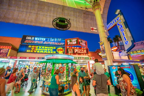 Las Vegas Juin 2018 Downtown Las Vegas Fremont Street Nuit — Photo