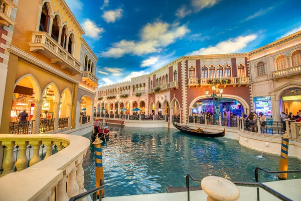 Las Vegas June 30Th 2018 Interior Venice Hotel Artificial Canals — Stockfoto