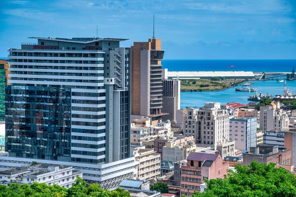 Aerial View Port Louis Mauritius Island Africa — 图库照片