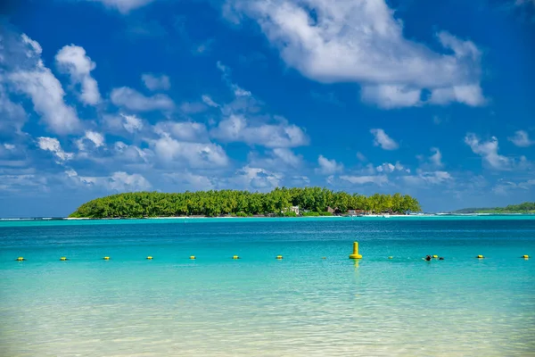 Hermosa Isla Mauricio Bajo Cielo Azul — Foto de Stock