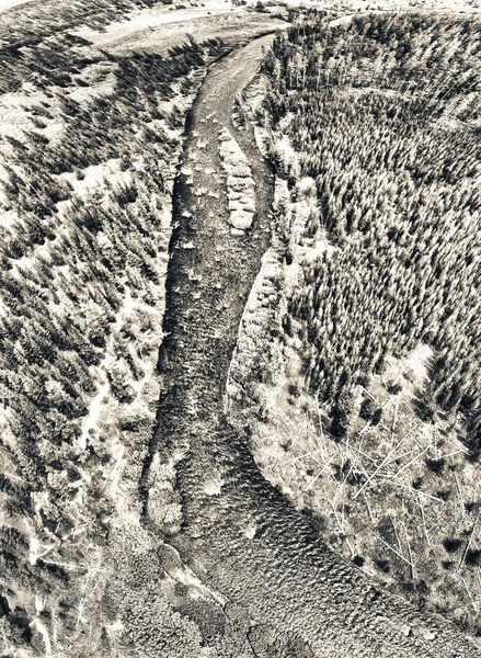 Вид Повітря Річку Єллоустон Літній День Вайомінгу — стокове фото