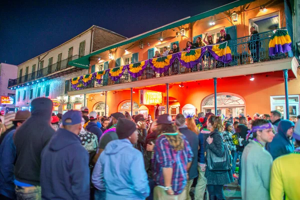 New Orleans Ruari 2016 Turister Och Lokalbefolkning Längs New Orleans — Stockfoto