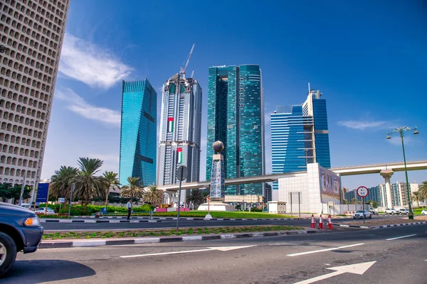 Dubai Émirats Arabes Unis Décembre 2016 Trafic Automobile Destination Dubaï — Photo