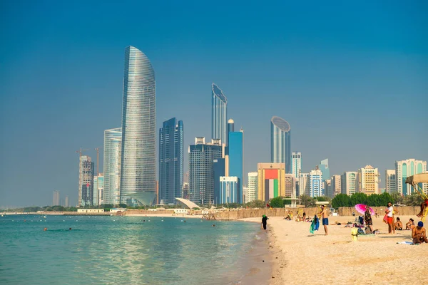 Abu Dhabi Emirados Árabes Unidos Dezembro 2016 Bela Praia Cidade — Fotografia de Stock
