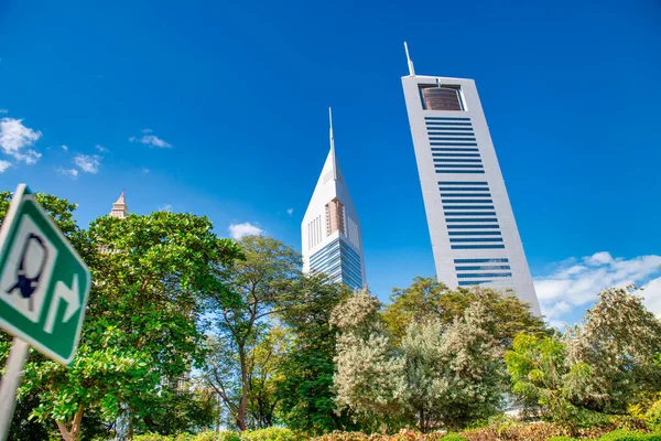Dubai Emirados Árabes Unidos Dezembro 2016 Horizonte Moderno Centro Dubai — Fotografia de Stock