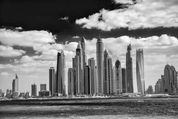 Dubai Uae December 2016 Dubai Marina Panoramic Skyline Palm Jumeirah — Fotografia de Stock