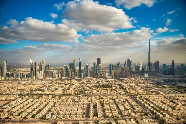 Dubai Zjednoczone Emiraty Arabskie Grudzień 2016 Punkt Widokowy Śmigłowca Centrum — Zdjęcie stockowe