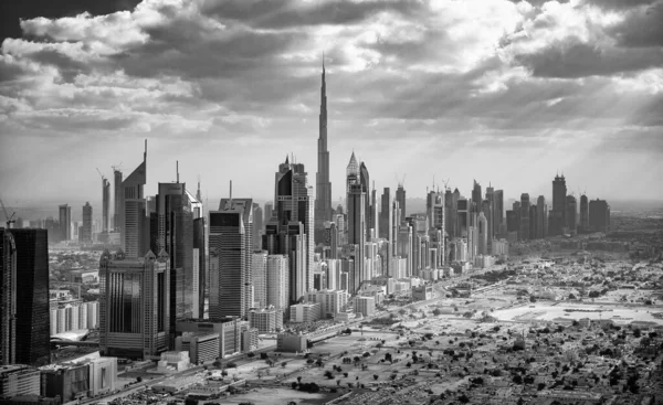 Dubai Emiratos Árabes Unidos Diciembre 2016 Mirador Helicóptero Centro Dubai — Foto de Stock