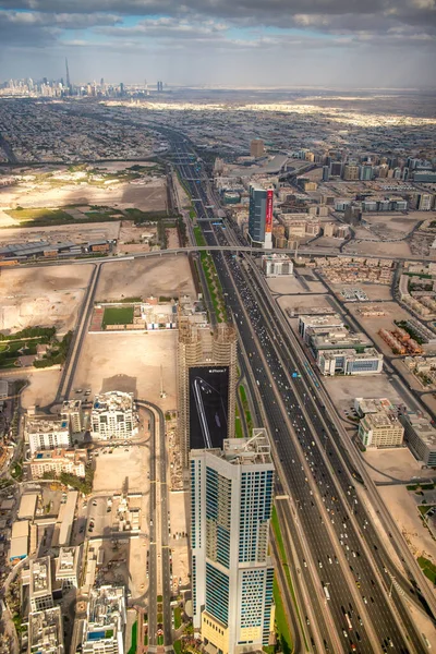 Dubai Emiratos Árabes Unidos Diciembre 2016 Vista Aérea Dubai Sheikh — Foto de Stock