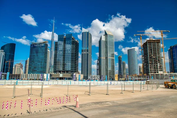Dubai Emirados Árabes Unidos Dezembro 2016 Arranha Céus Modernos Centro — Fotografia de Stock