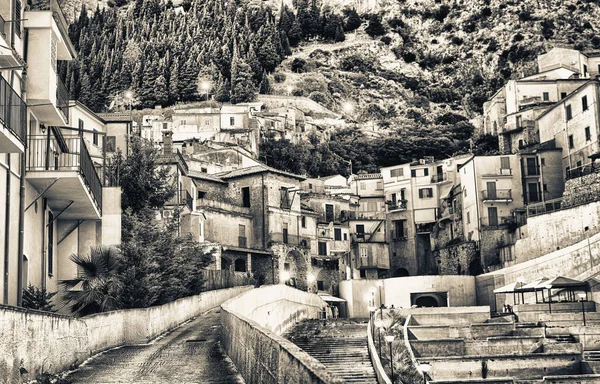 Casas Coloridas Stilo Atardecer Calabria Italia — Foto de Stock