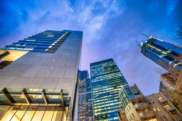 Melbourne Australië Street View Van Skyline Van Stad Bij Zonsondergang — Stockfoto