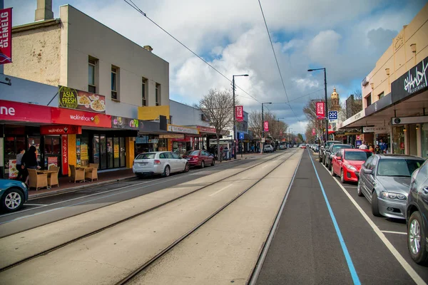 Glenelg オーストラリア 2018年9月15日 晴れた日にグレンエルグの通り その洗練された歴史的建造物で有名です — ストック写真