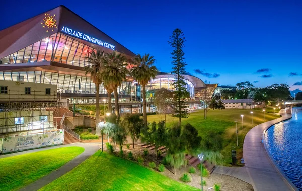 Adelaide Australia September 2018 Night View Convention Center Area City — Fotografia de Stock