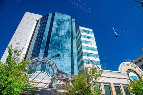 Straßen Und Gebäude Adelaide Einem Sonnigen Tag Australien — Stockfoto