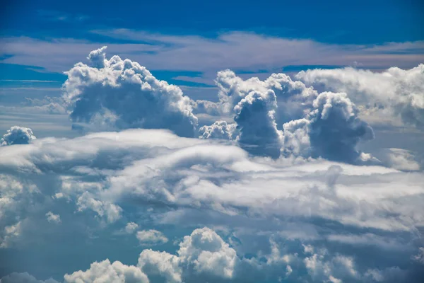 Giant Clouds Sky View Aircraft — Stock Photo, Image